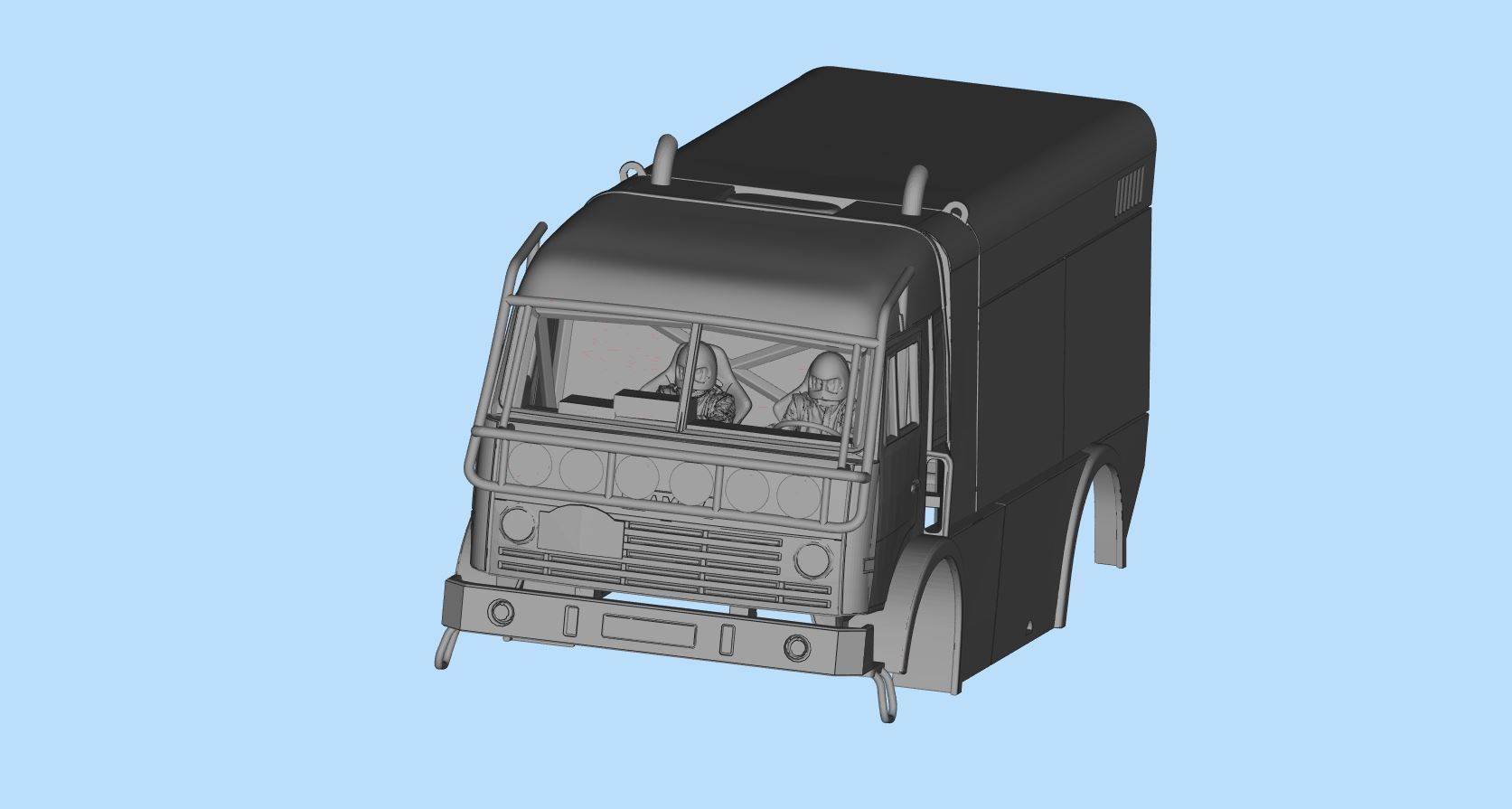 KAMAZ 4911 Dakar truck STL printable   And another scale 3D print model_25