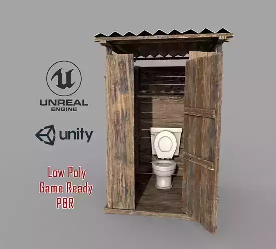 Outdoor Wooden Toilet 2