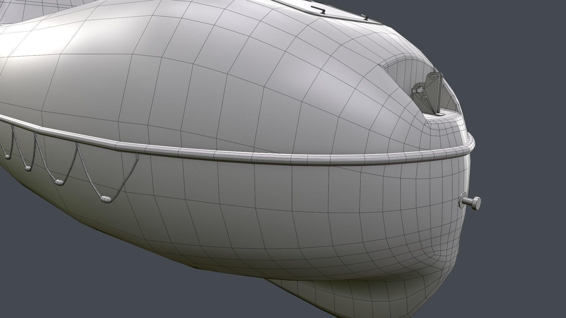 Rescue Boat Low-poly 3D model_16