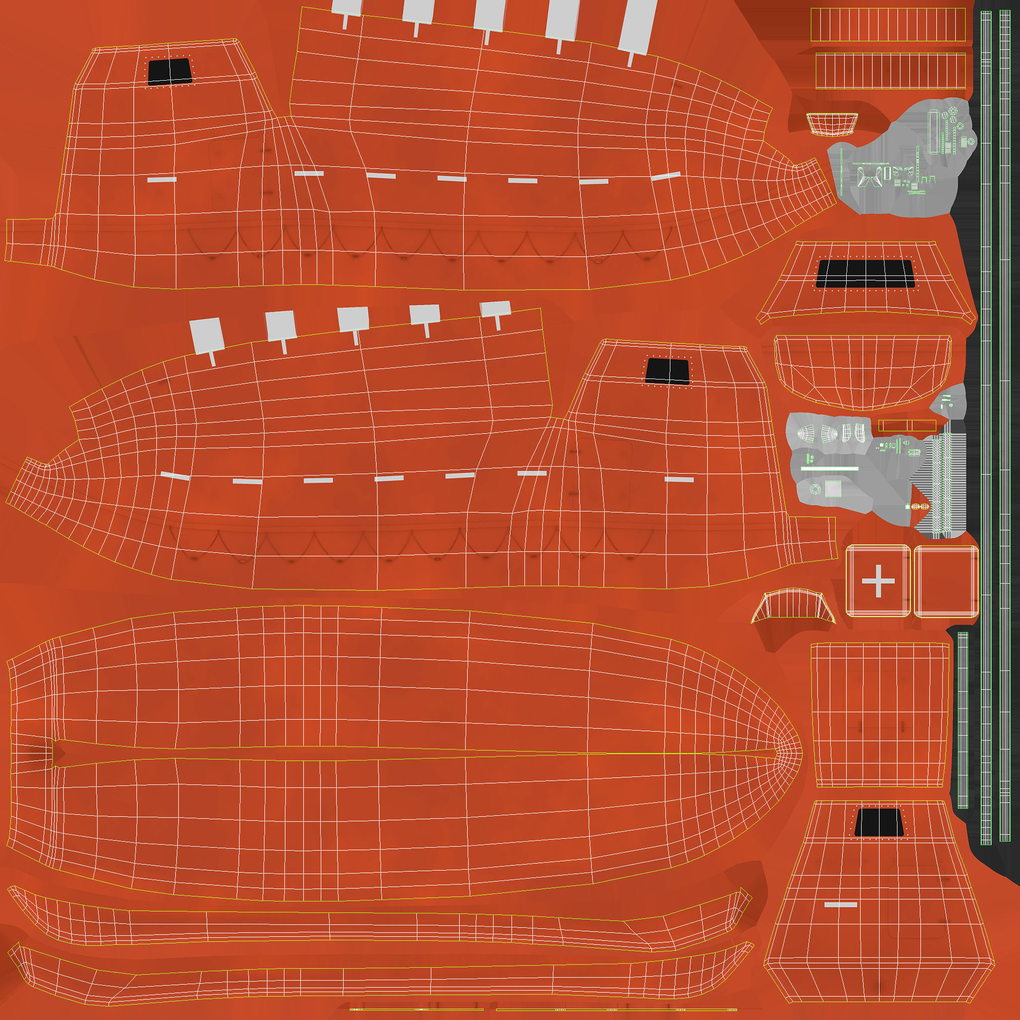 Rescue Boat Low-poly 3D model_23