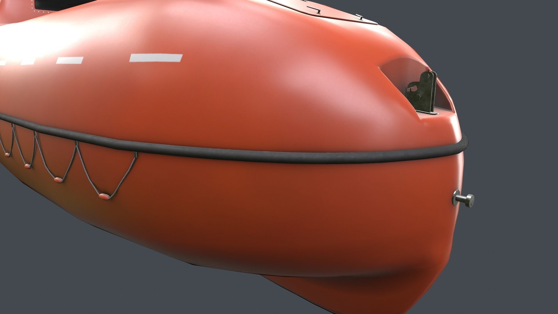 Rescue Boat Low-poly 3D model_6