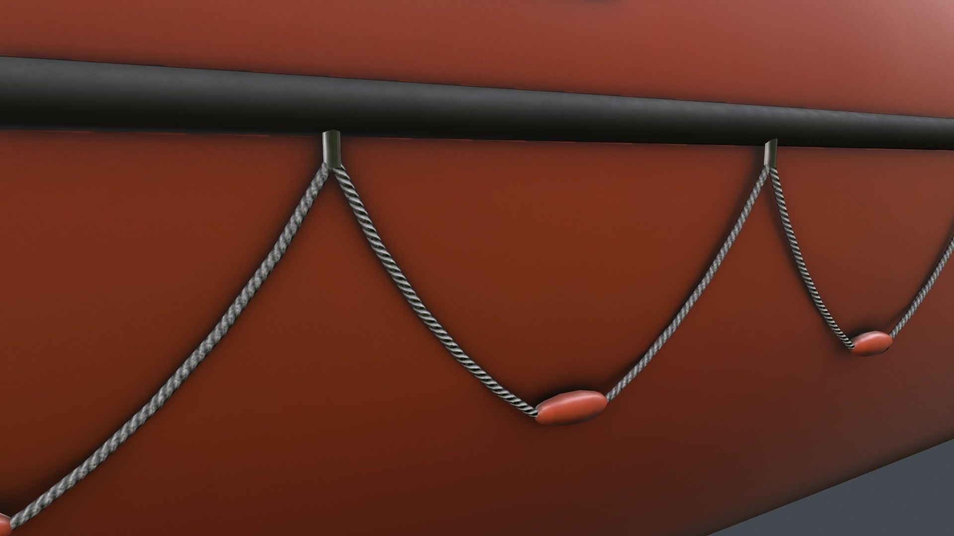 Rescue Boat Low-poly 3D model_9