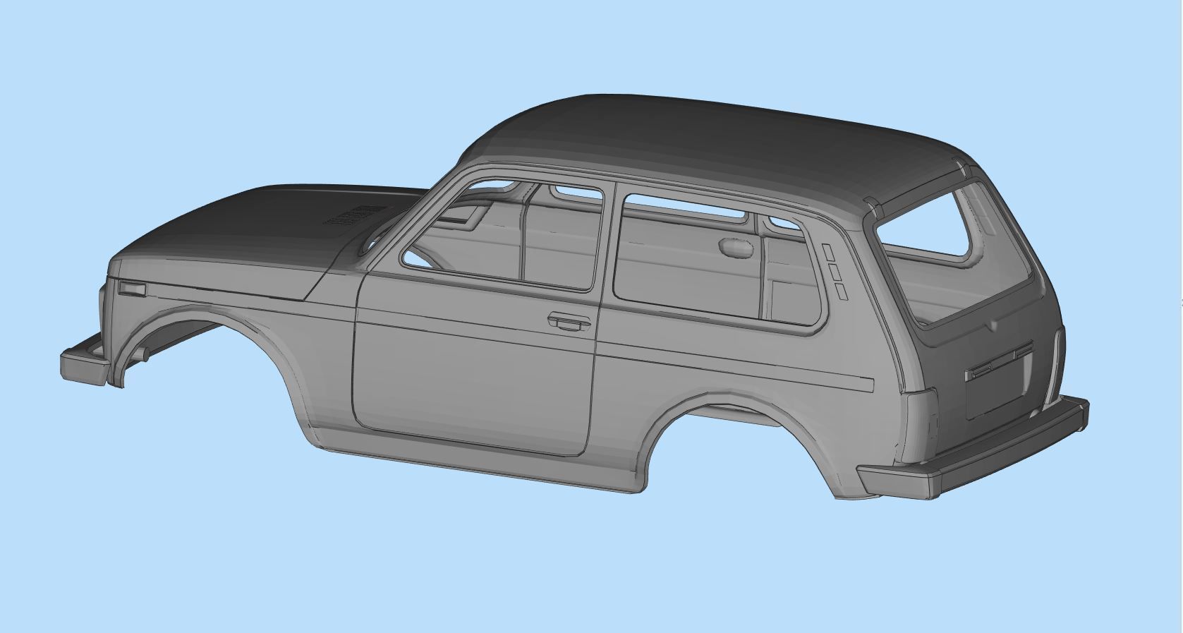 Custom bodies rc car files LADA Niva Russian SUVs 3D print model_3