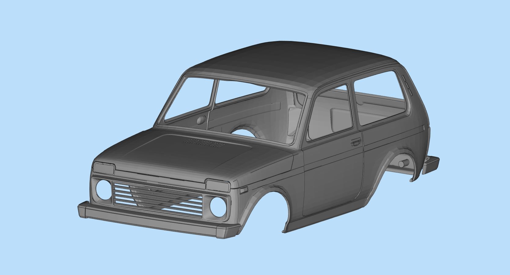 Custom bodies rc car files LADA Niva Russian SUVs 3D print model_18