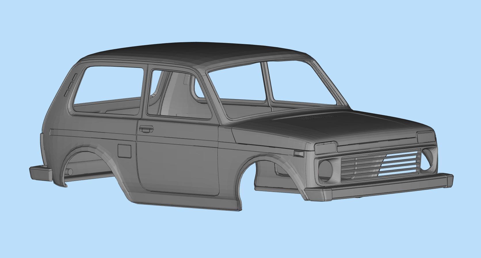 Custom bodies rc car files LADA Niva Russian SUVs 3D print model_8