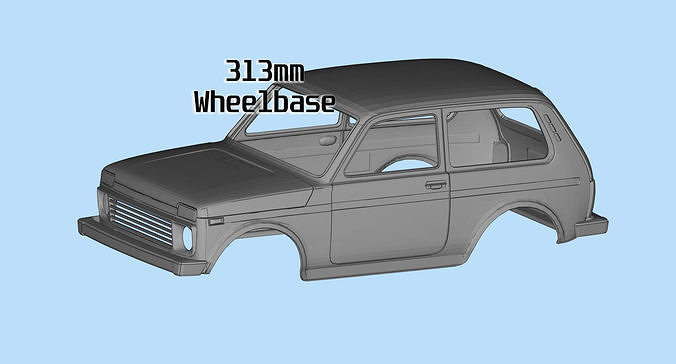 Custom bodies rc car files LADA Niva Russian SUVs 3D print model