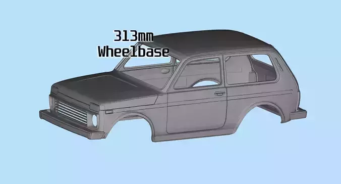 Custom bodies rc car files LADA Niva Russian SUVs 3D print model