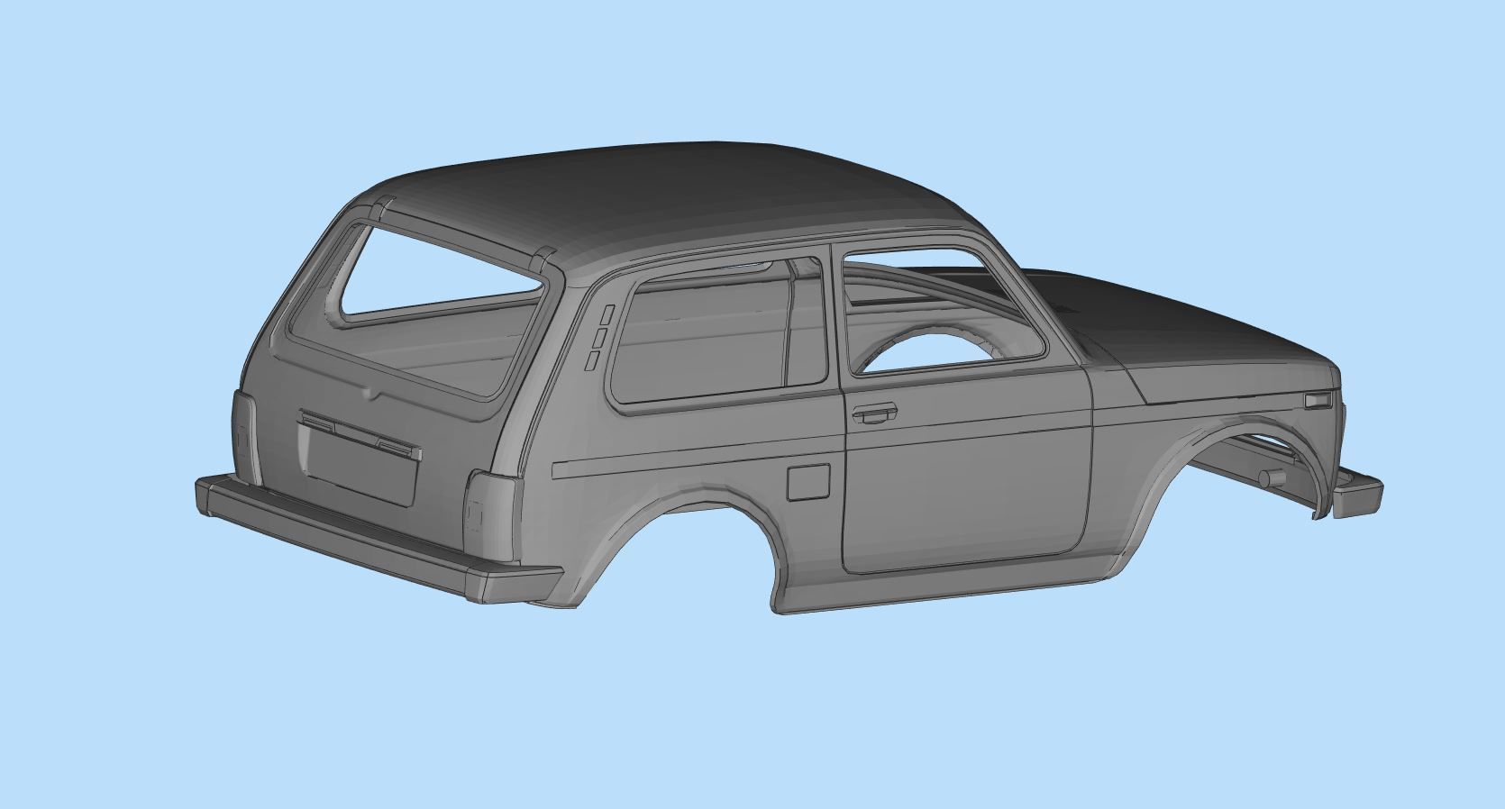 Custom bodies rc car files LADA Niva Russian SUVs 3D print model_6