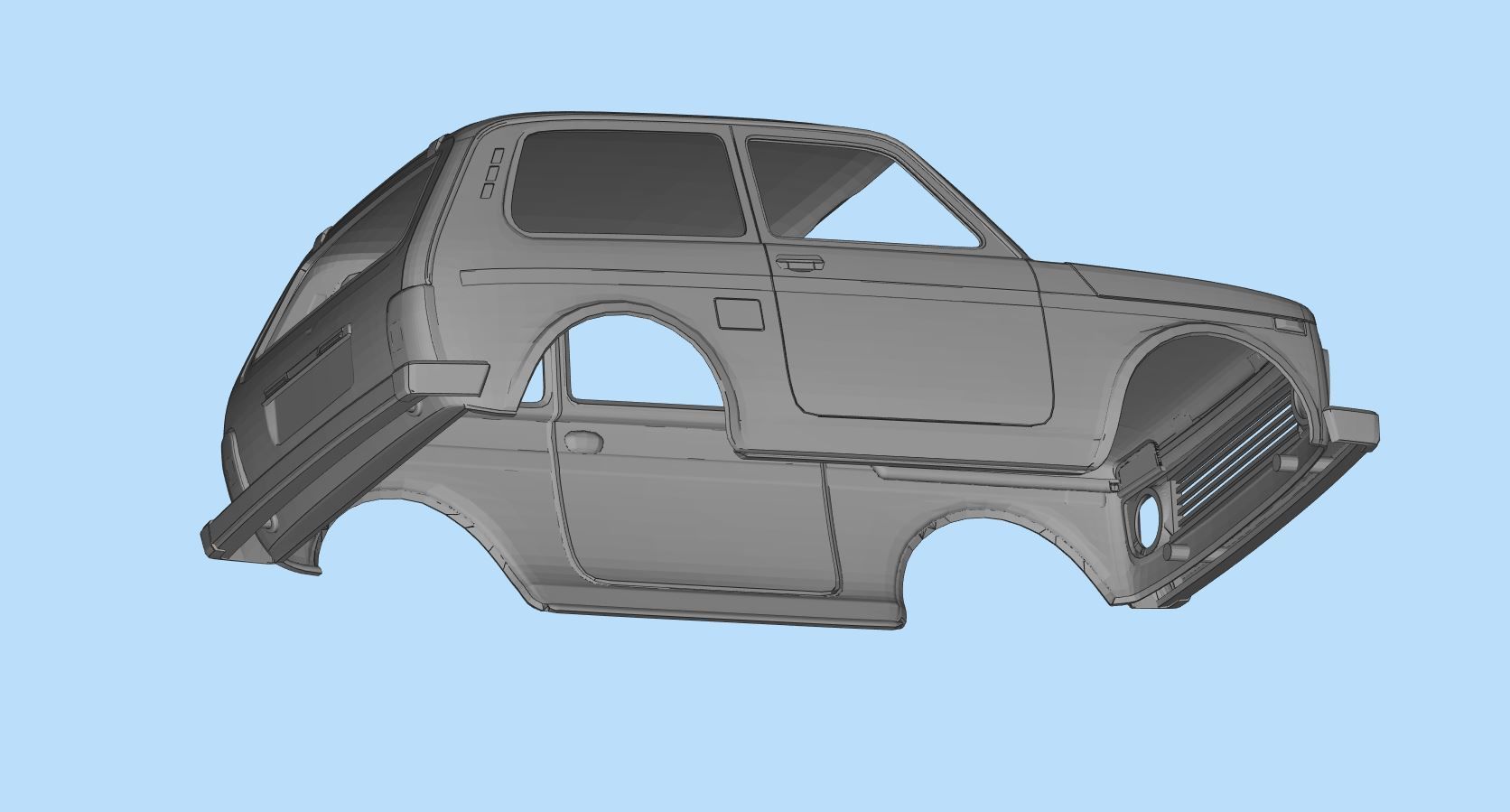 Custom bodies rc car files LADA Niva Russian SUVs 3D print model_7