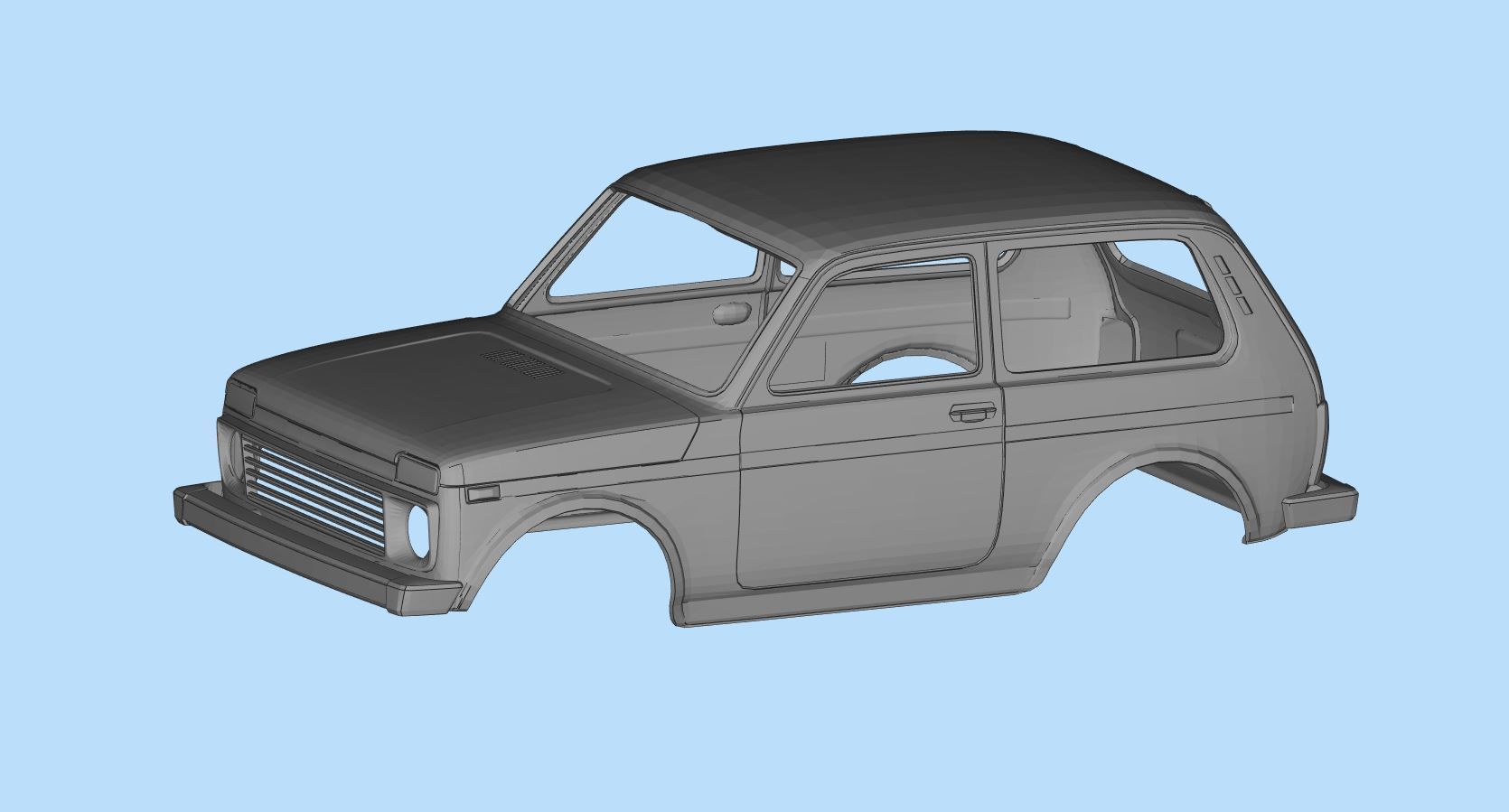 Custom bodies rc car files LADA Niva Russian SUVs 3D print model_2