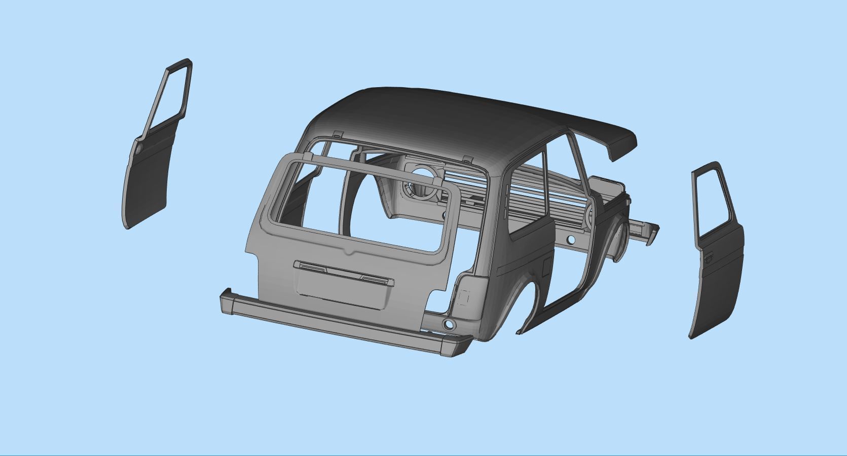 Custom bodies rc car files LADA Niva Russian SUVs 3D print model_13