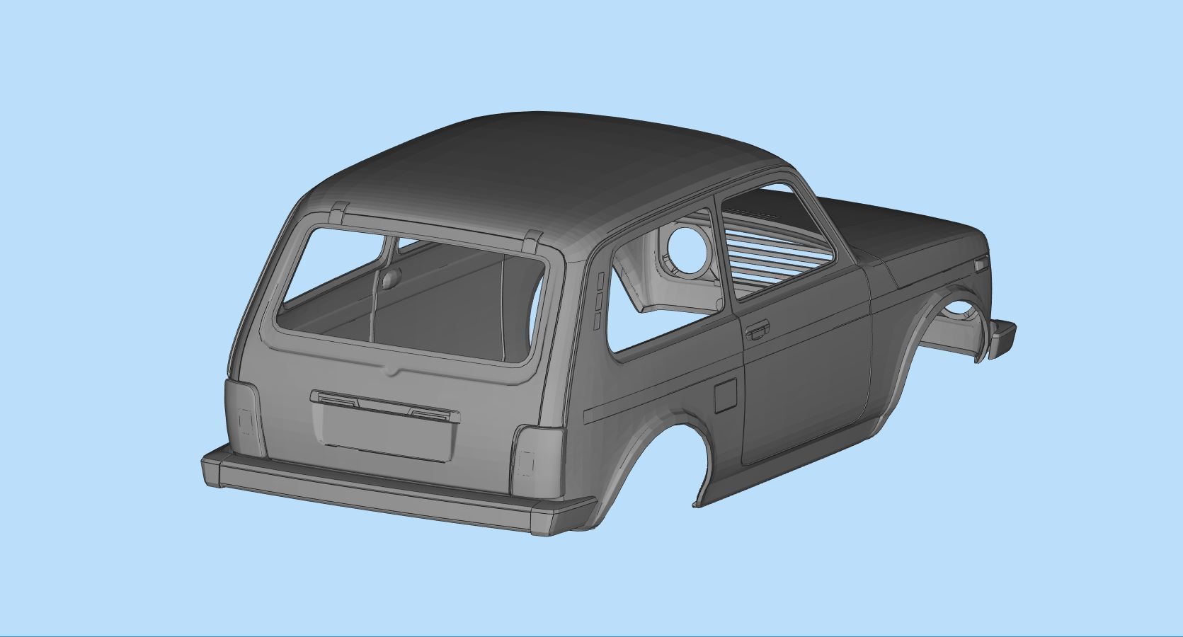 Custom bodies rc car files LADA Niva Russian SUVs 3D print model_5
