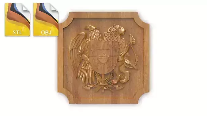 Armenia coat of arms 3d painting 3D model