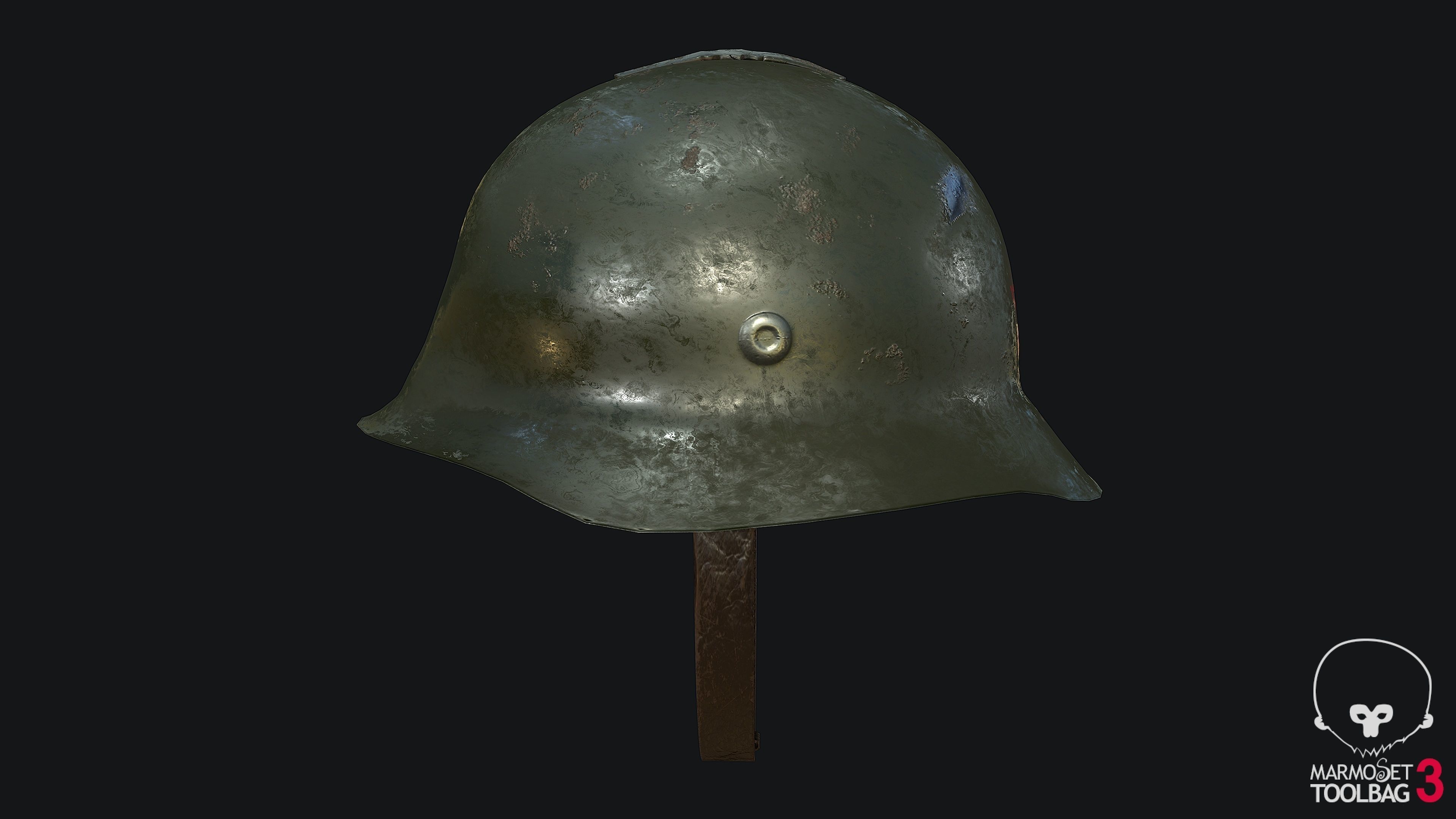 WW2 Russian Army Helmet Classic Low-poly 3D model_4