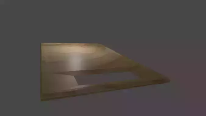 kitchen board on the table Low-poly 3D model