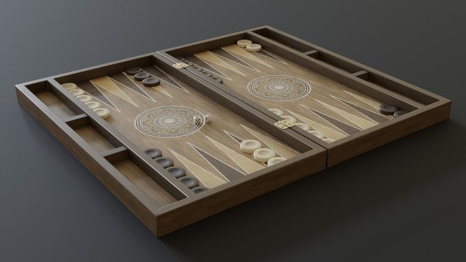 Backgammon Low-poly 3D model