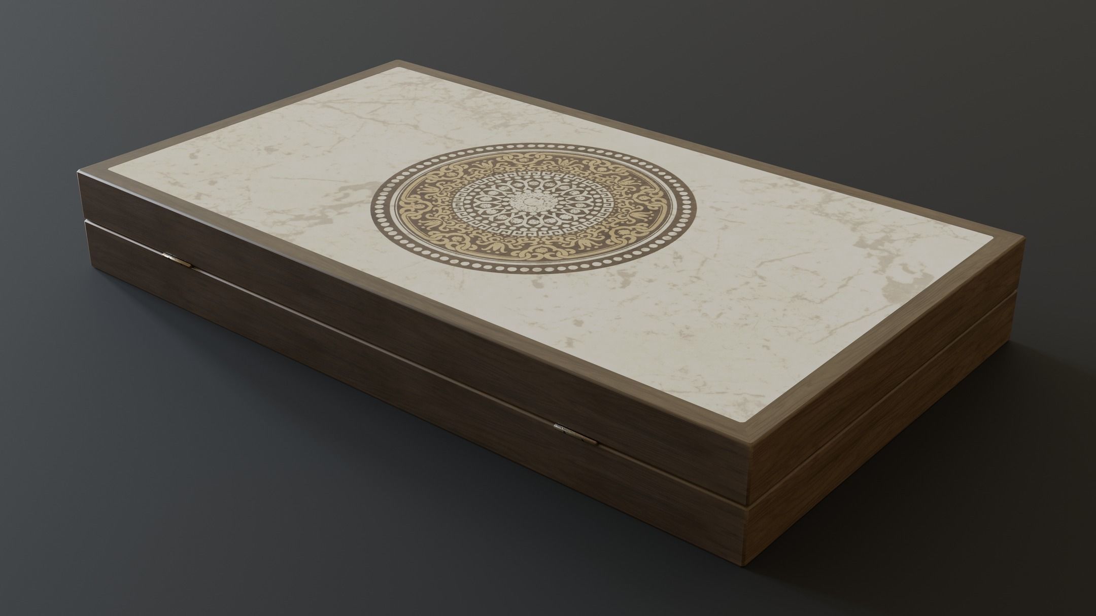 Backgammon Low-poly 3D model_3