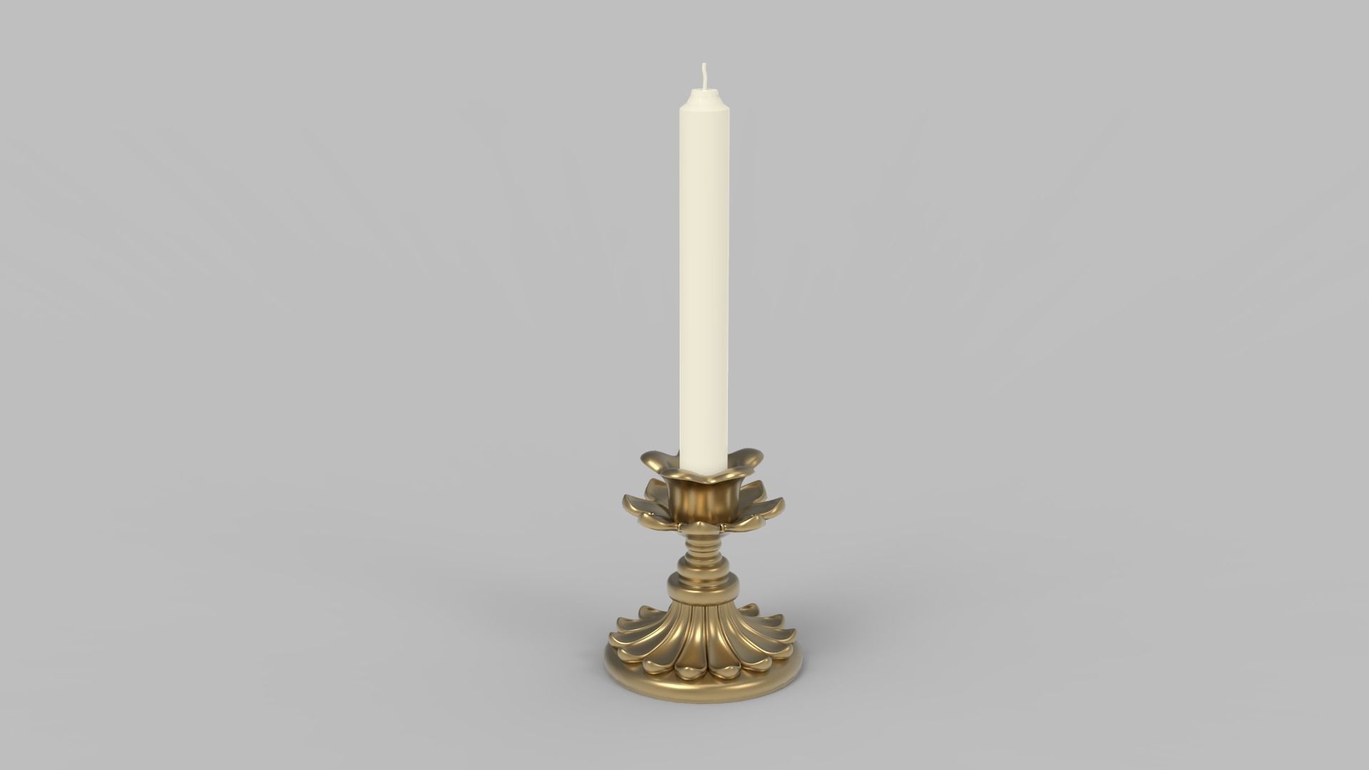 Candlestick - Candle 2 3D model_1