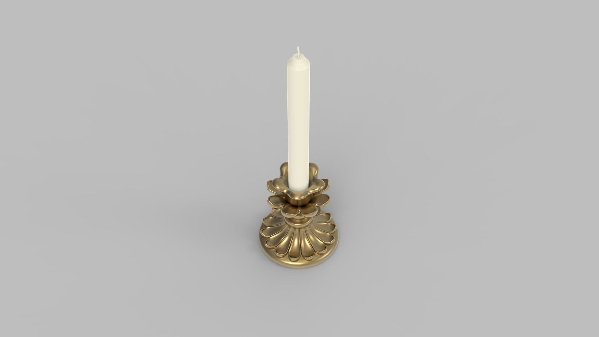 Candlestick - Candle 2 3D model_2