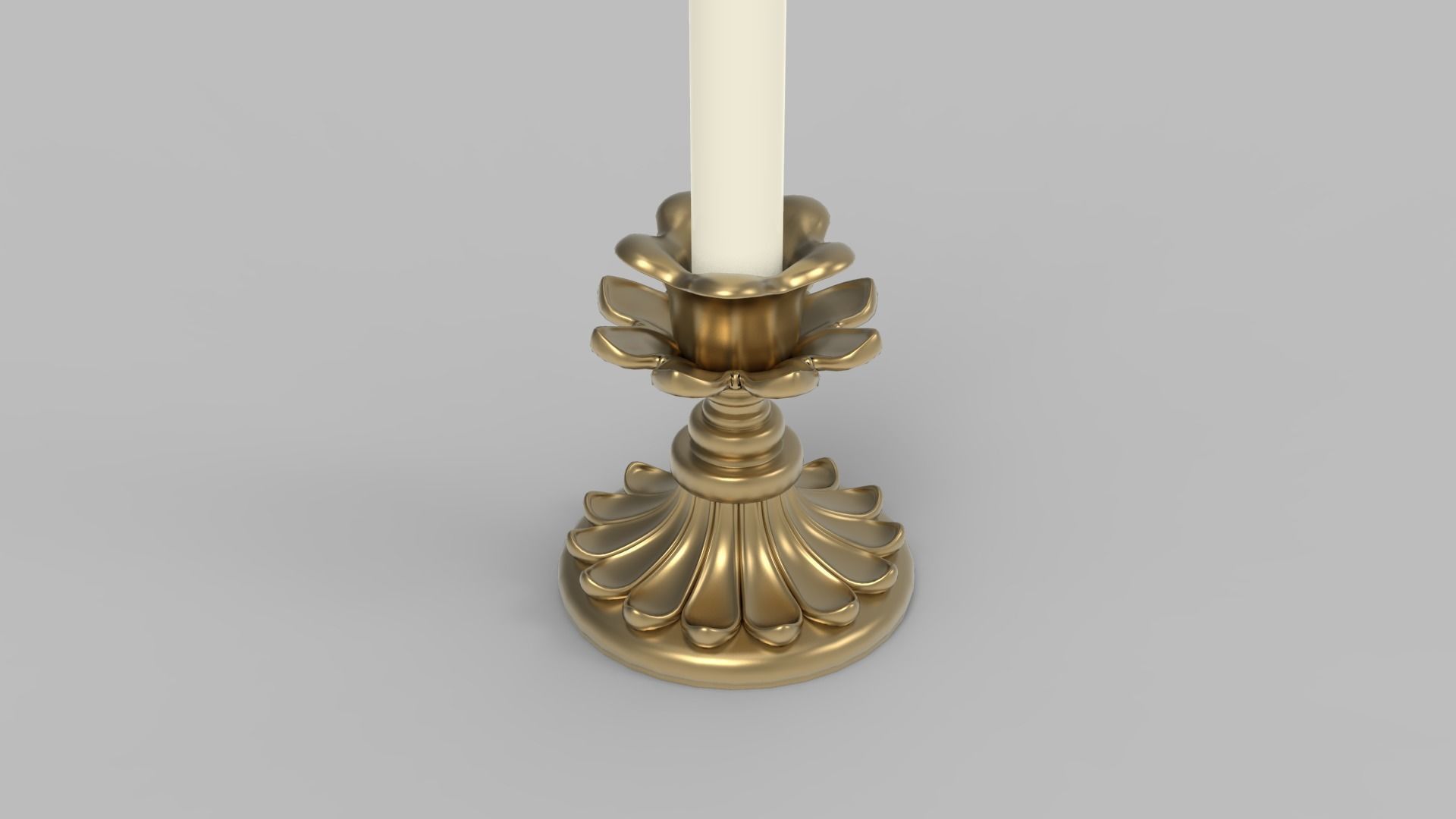 Candlestick - Candle 2 3D model_3