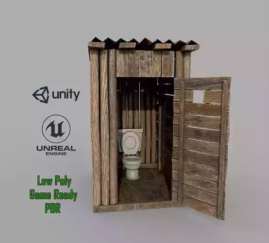 Outdoor Wooden Toilet 3