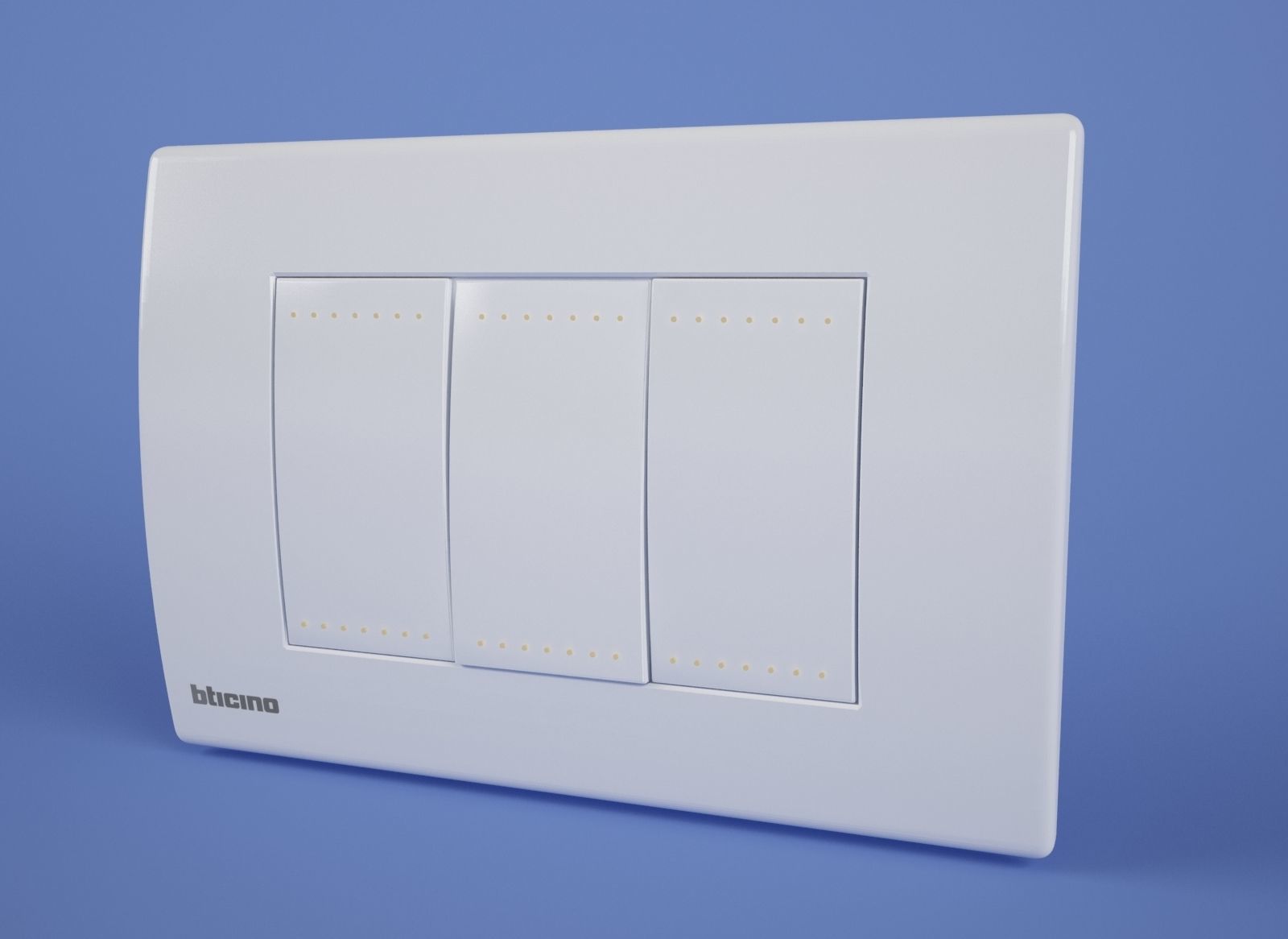 Socket power switch Interruttore bticino livinglight quadra 3D model_2