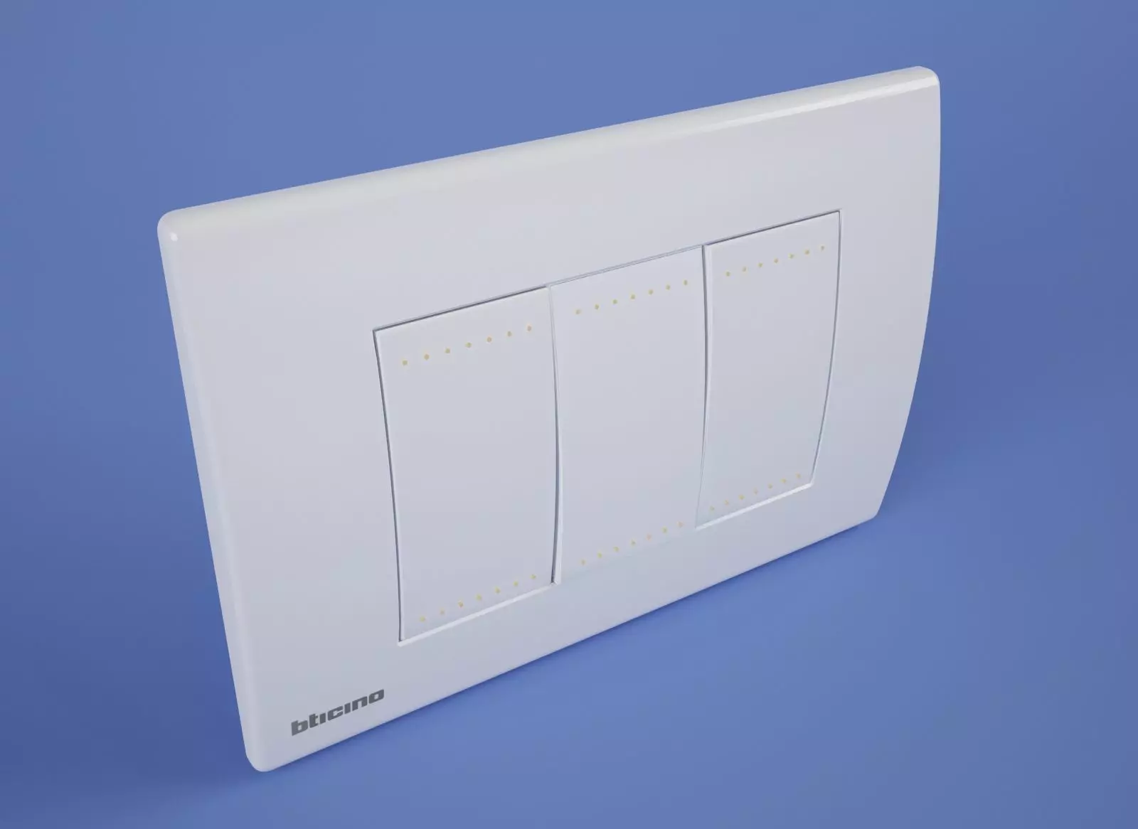 Socket power switch Interruttore bticino livinglight quadra 3D model_0