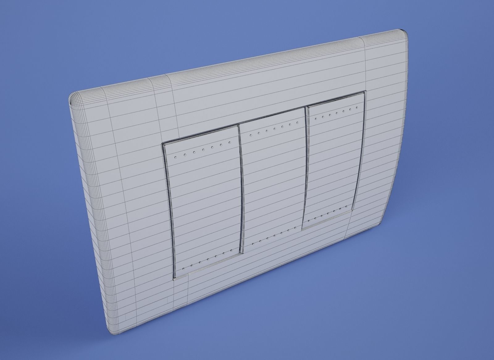 Socket power switch Interruttore bticino livinglight quadra 3D model_1