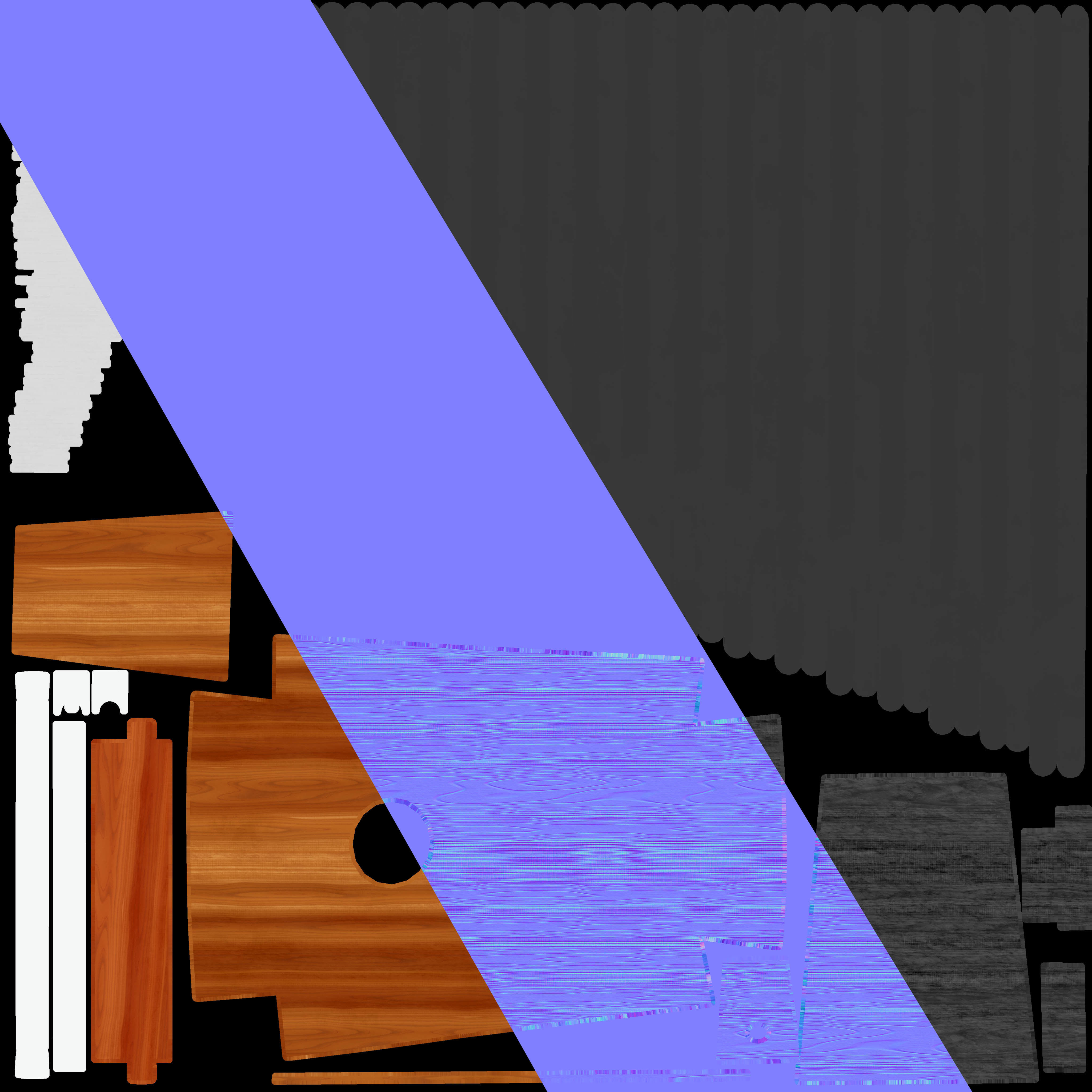 kalimba lowpoly 3d model wooden xylophone Low-poly 3D model_4