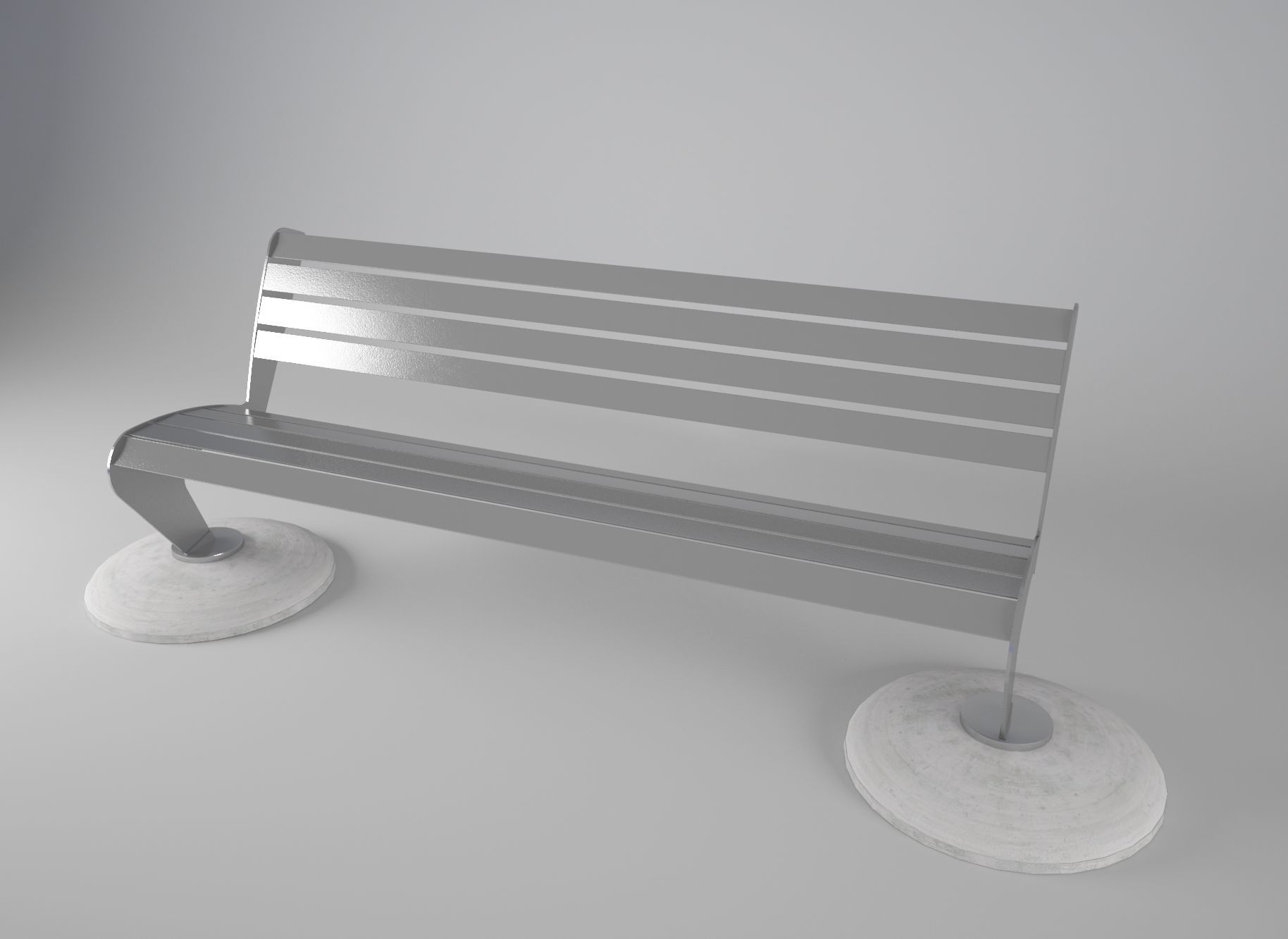 3D bench Abyssus model 3D model_1