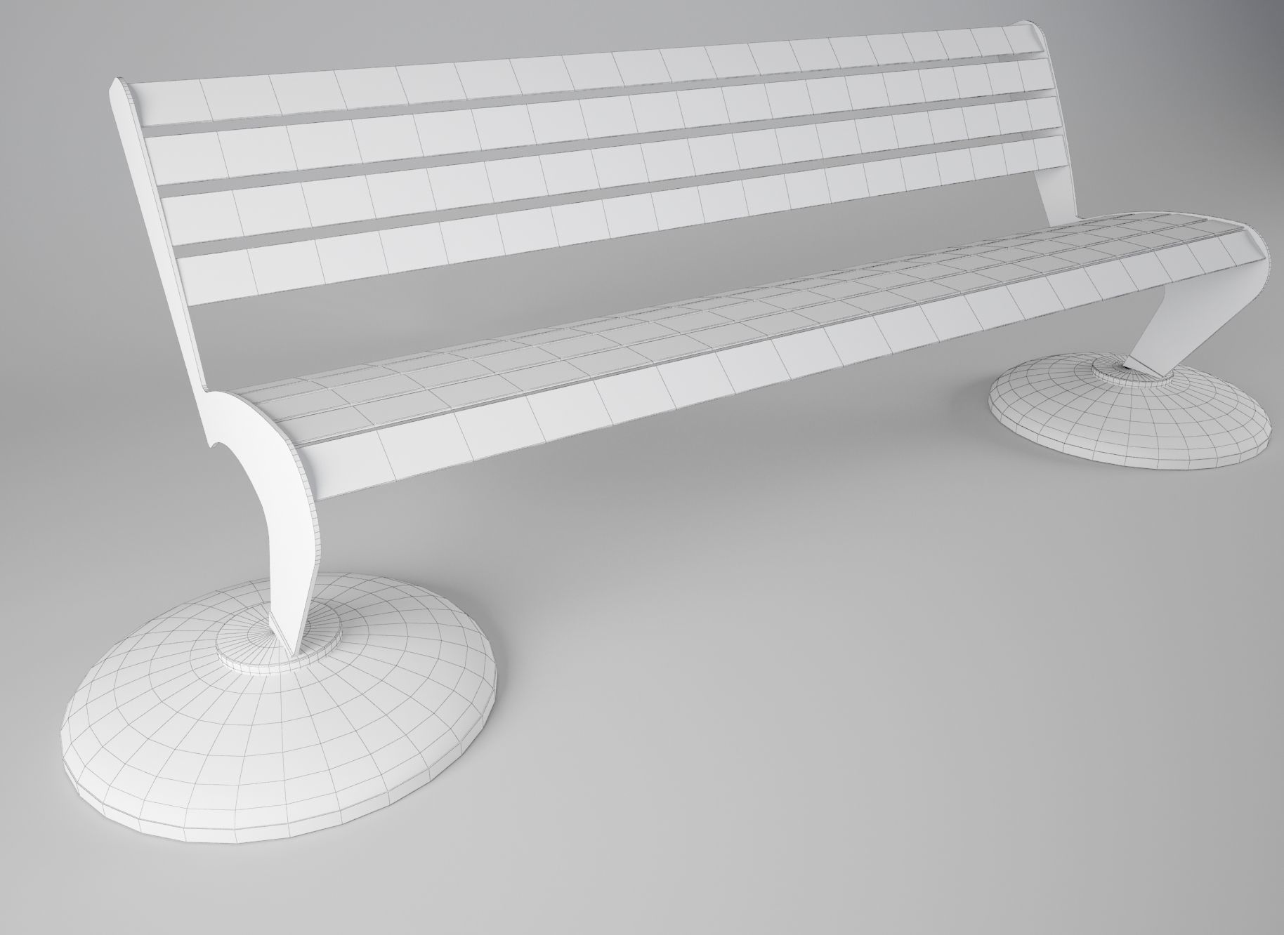 3D bench Abyssus model 3D model_2