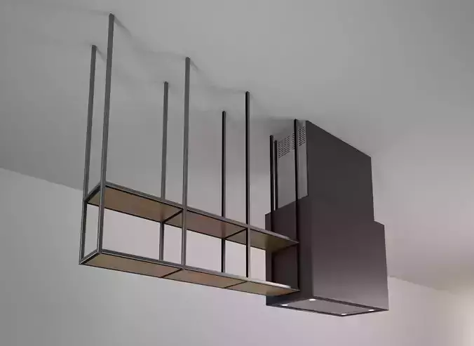 island shelves cooker hood Cappa sospesa Snaidero Opera model