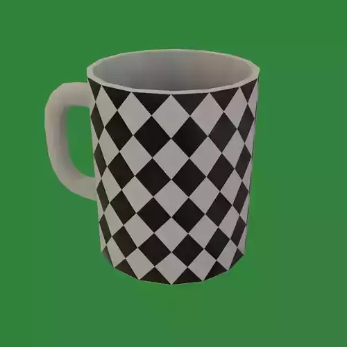 Cup of coffe Low-poly 3D model