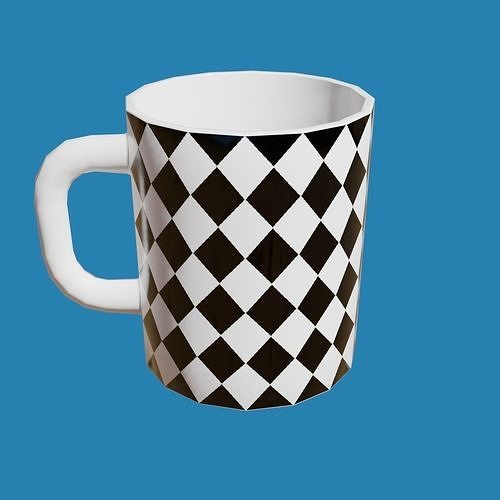 Cup of coffe Low-poly 3D model