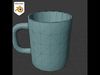 Cup of coffe Low-poly 3D model_2