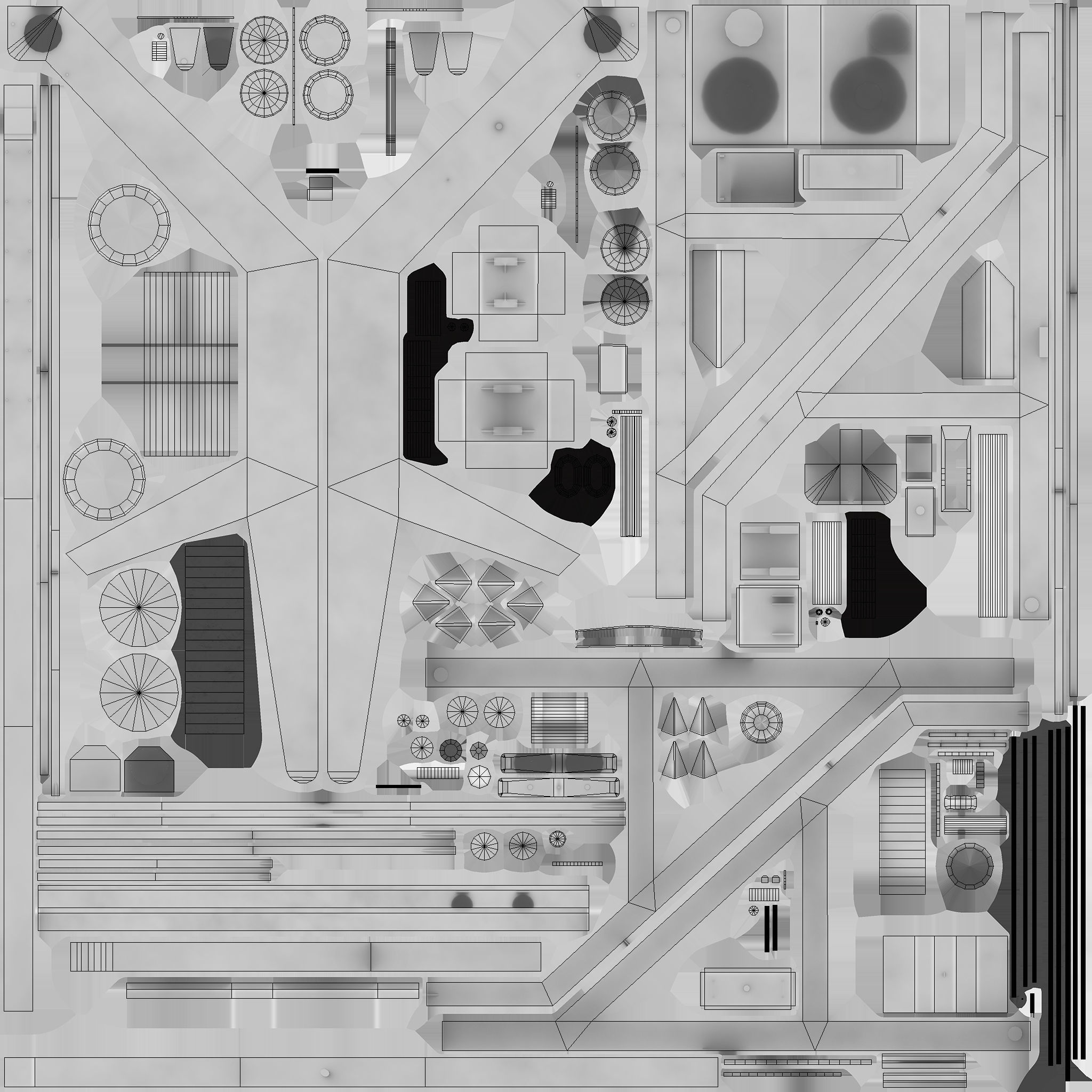 Ship Deck Davit Low-poly 3D model_21