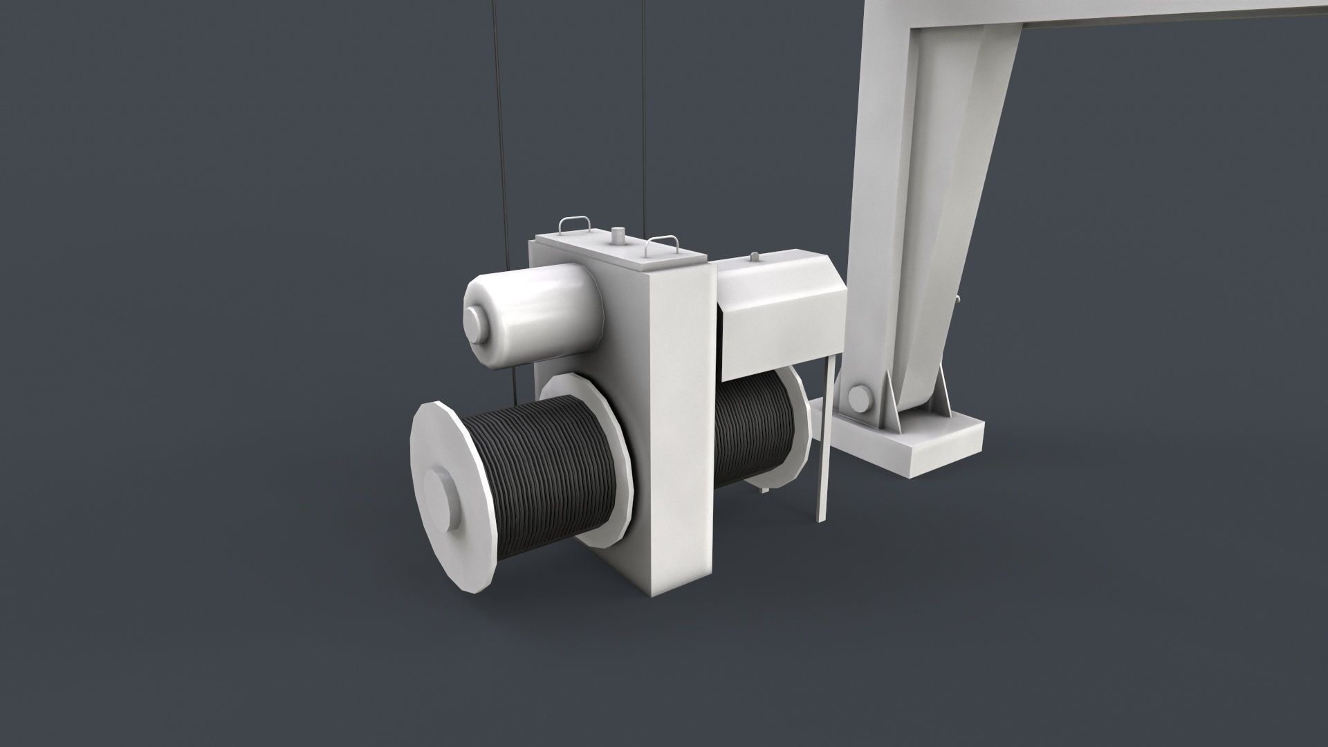 Ship Deck Davit Low-poly 3D model_6