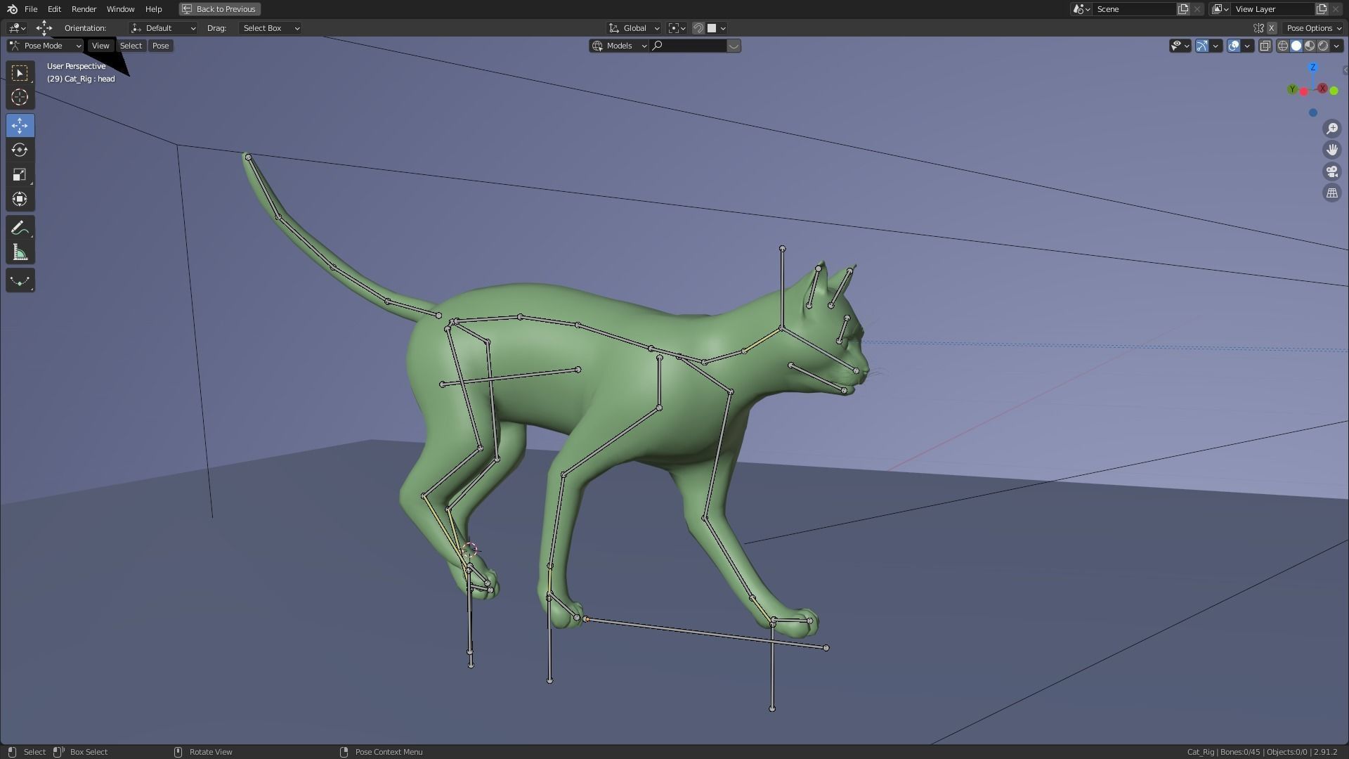 Realistic orange and white cat 3D model_8