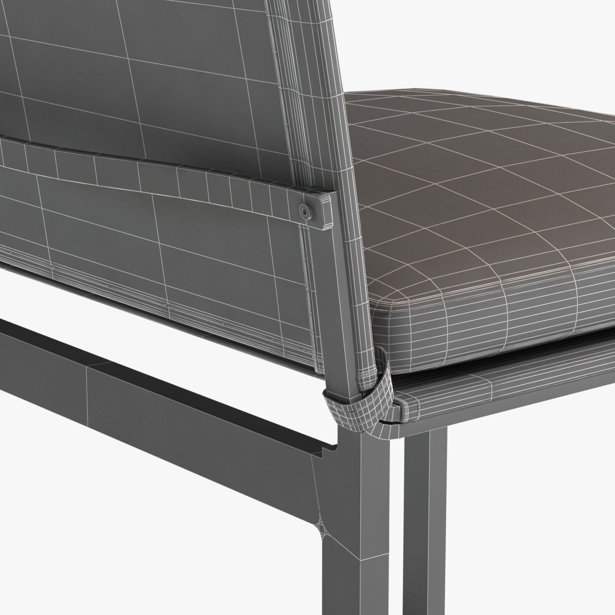 AEGEAN ALUMINUM SIDE CHAIR by restoration hardware 3D model_8