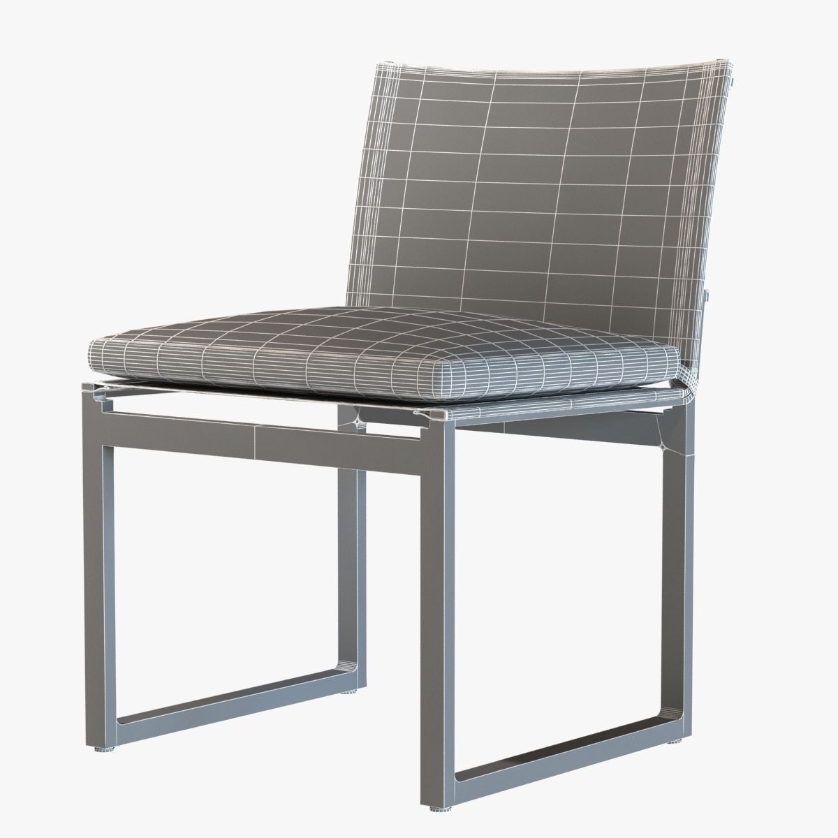 AEGEAN ALUMINUM SIDE CHAIR by restoration hardware 3D model_7