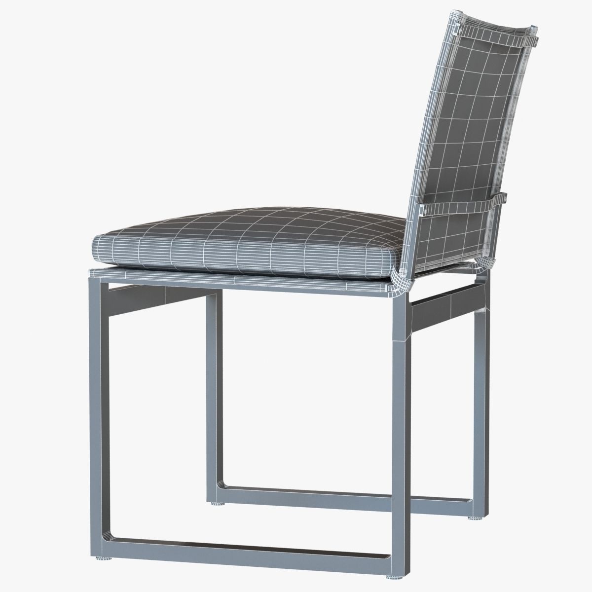 AEGEAN ALUMINUM SIDE CHAIR by restoration hardware 3D model_6