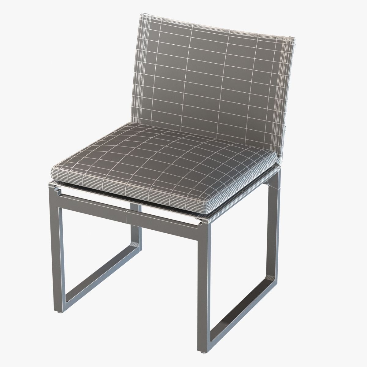 AEGEAN ALUMINUM SIDE CHAIR by restoration hardware 3D model_9