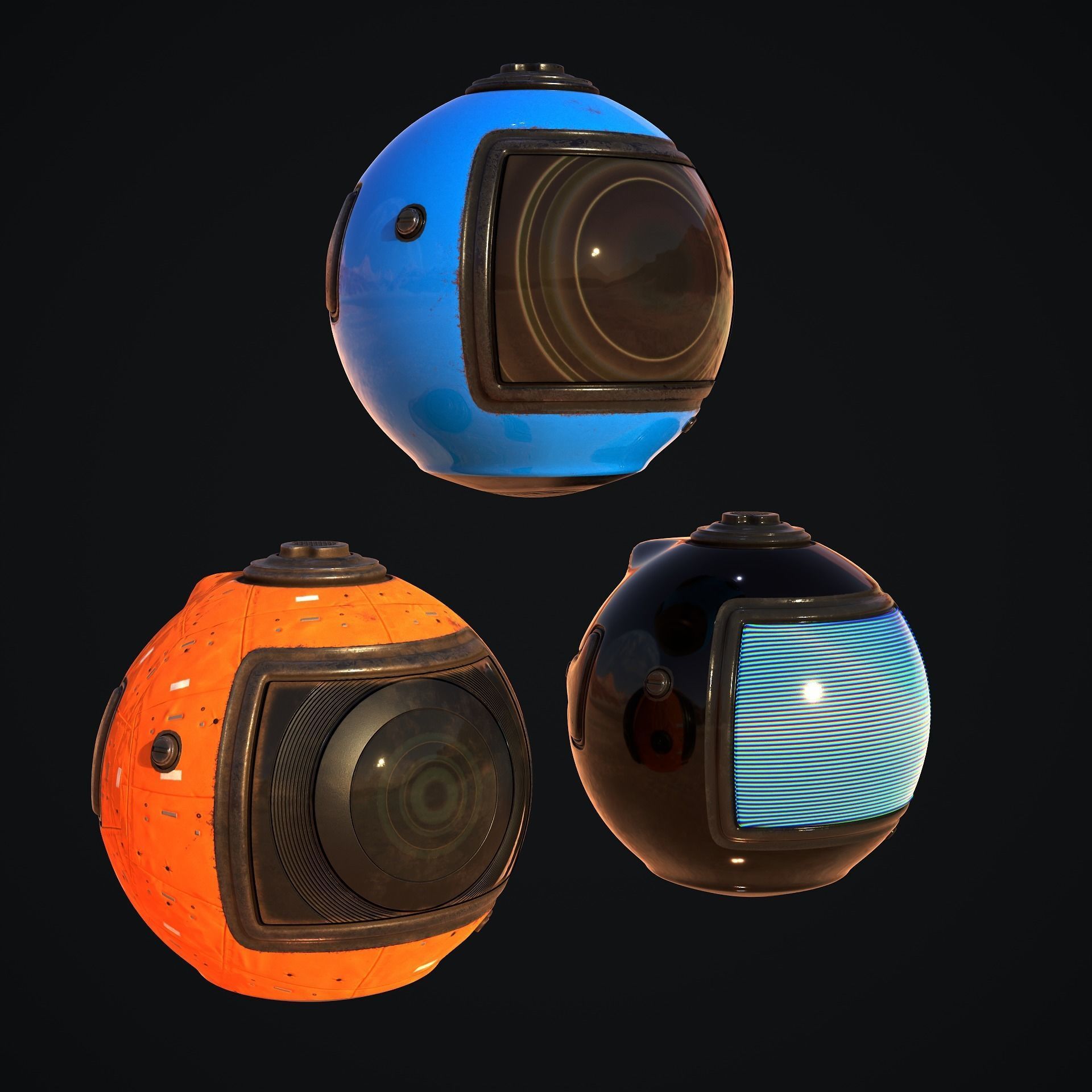 Sci-Fi Drone III Low-poly 3D model_11