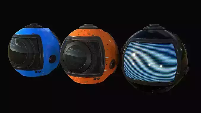 Sci-Fi Drone III Low-poly 3D model