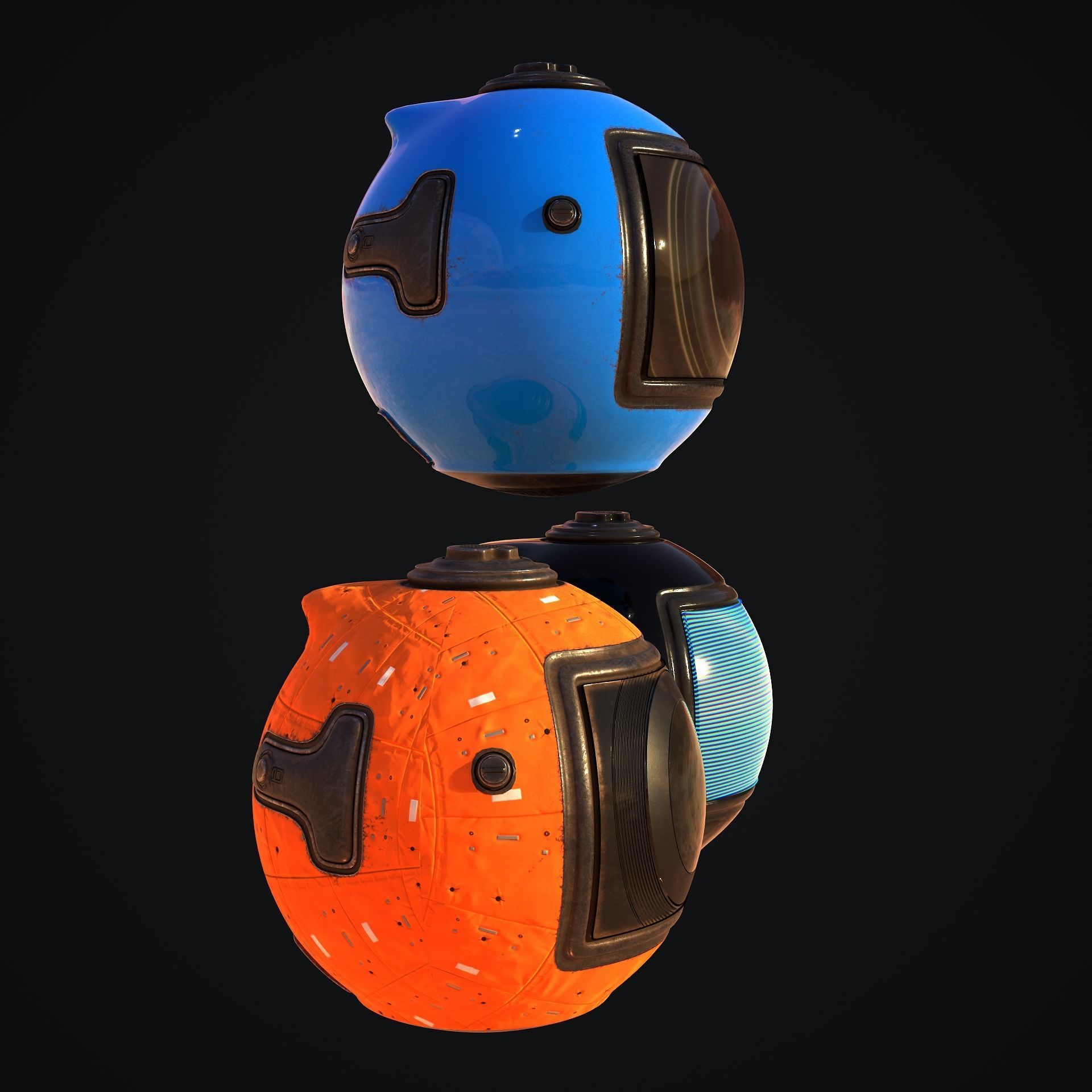 Sci-Fi Drone III Low-poly 3D model_10