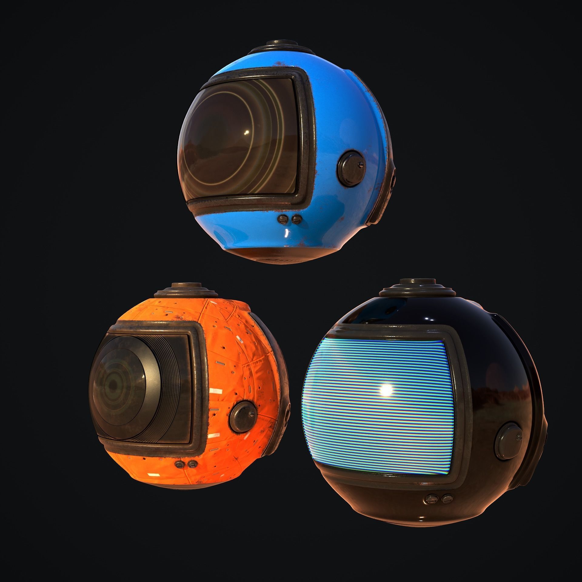 Sci-Fi Drone III Low-poly 3D model_13