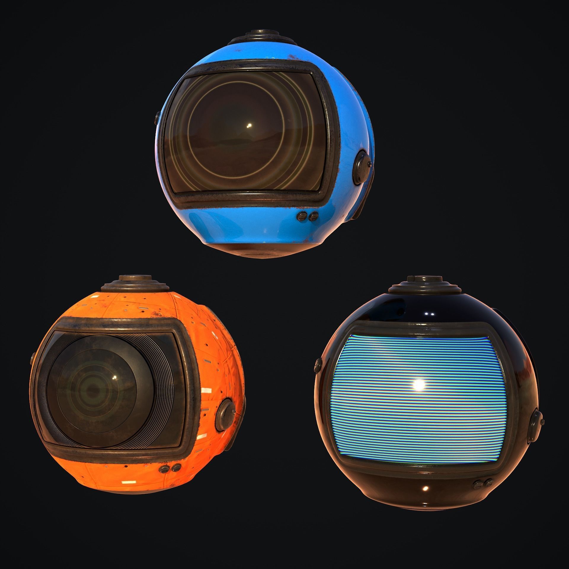 Sci-Fi Drone III Low-poly 3D model_5