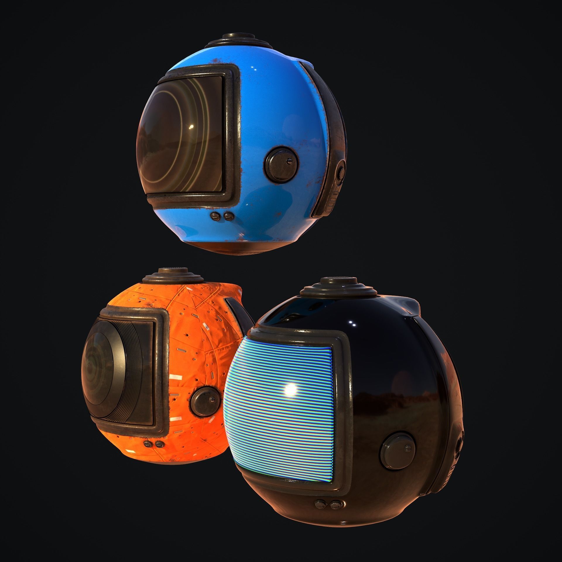 Sci-Fi Drone III Low-poly 3D model_6