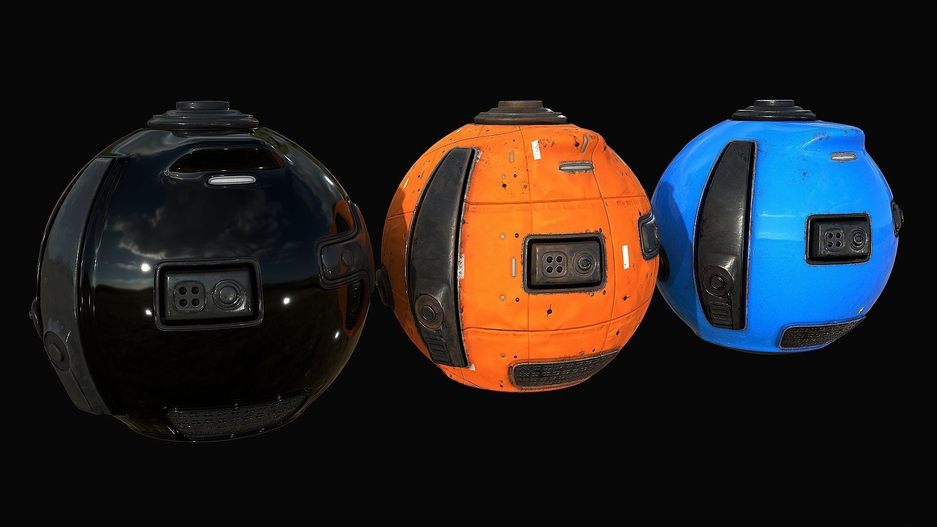 Sci-Fi Drone III Low-poly 3D model_2