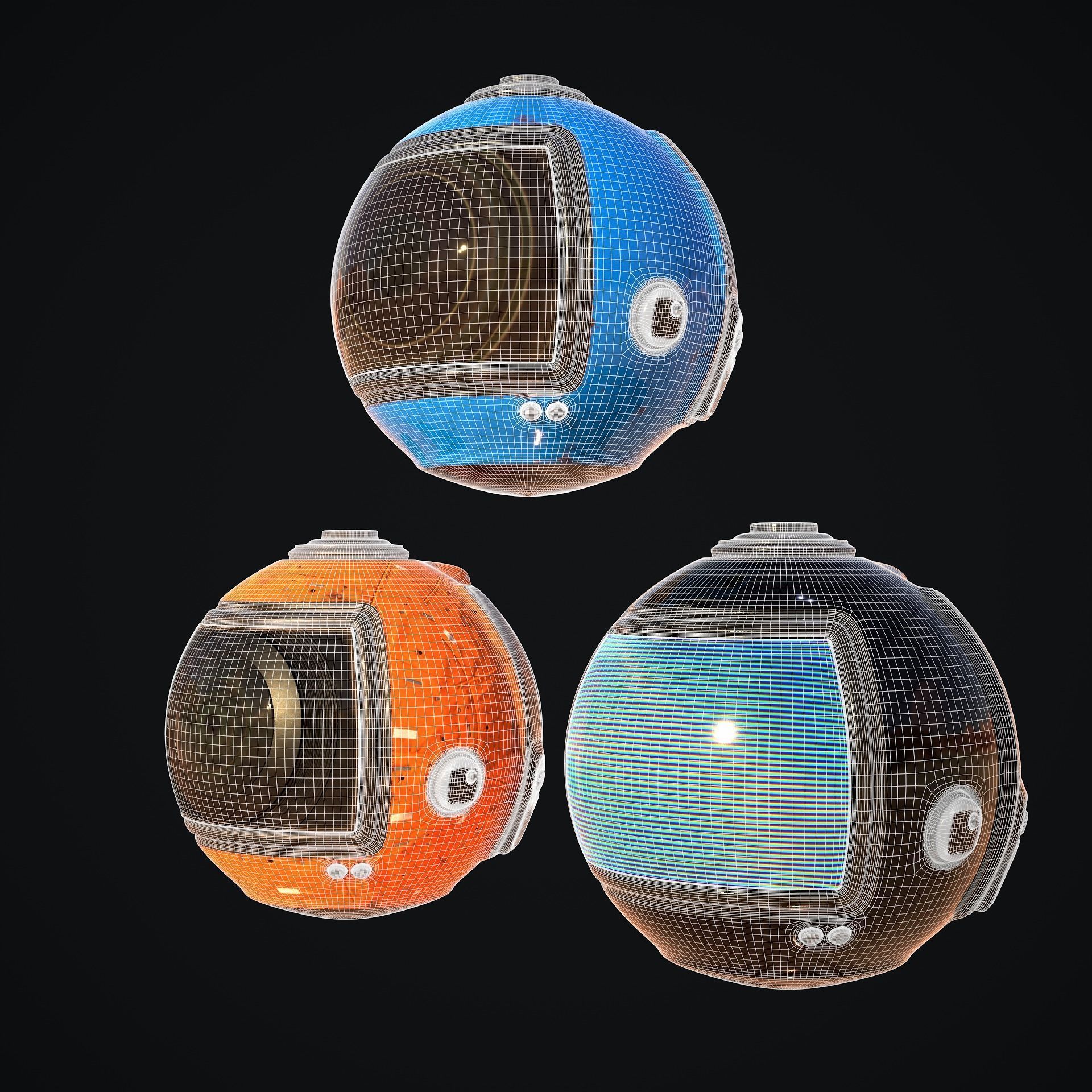 Sci-Fi Drone III Low-poly 3D model_14